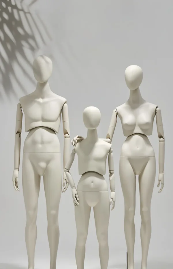 AdjustableFull-BodyMannequinSetwith360°RotatingWaistHead–MaleFemaleChildHalf-BodyStylesvisualmerchandisingfemaleandmaleclothesmannequinRichenmannequin