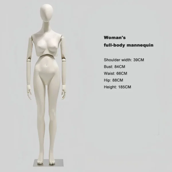 AdjustableFull-BodyMannequinSetwith360°RotatingWaistHead–MaleFemaleChildHalf-BodyStylesvisualmerchandisingfemaleandmaleclothesmannequinRichenmannequin