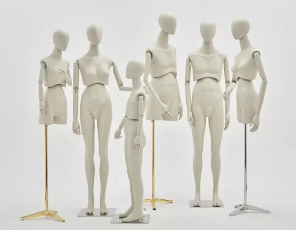 AdjustableFull-BodyMannequinSetwith360°RotatingWaistHead–MaleFemaleChildHalf-BodyStylesvisualmerchandisingfemaleandmaleclothesmannequinRichenmannequin