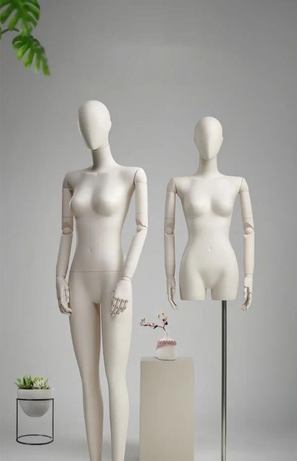 Adjustable Wooden Arm Female Mannequin Collection visual merchandising female and male clothes mannequin for sale in storefront window display Wholesale Bulk Factory - Morshopfitting