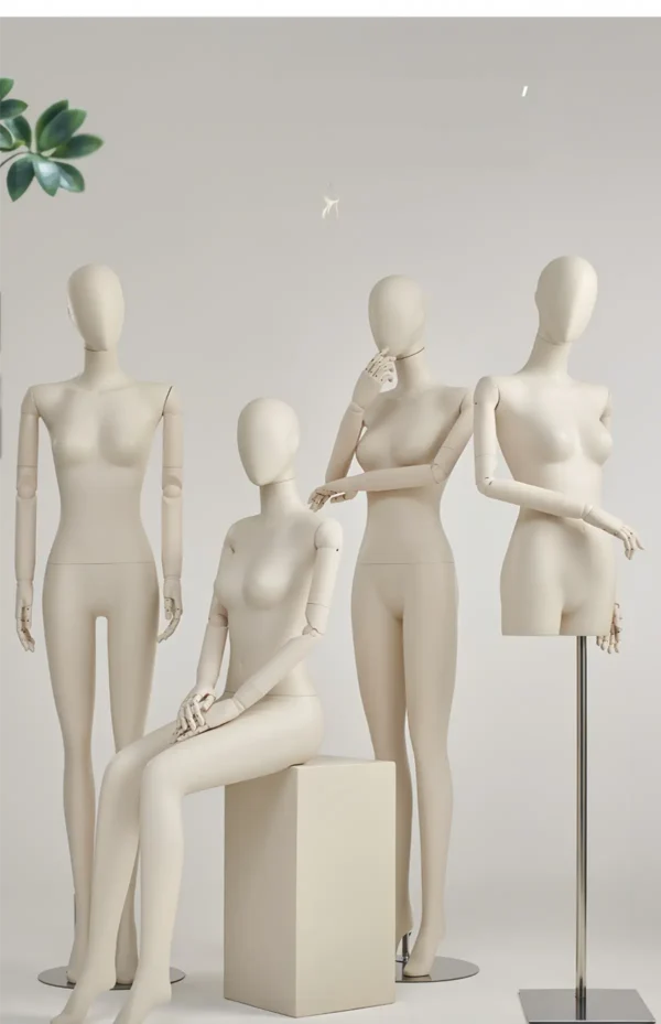 Adjustable Wooden Arm Female Mannequin Collection visual merchandising female and male clothes mannequin for sale in storefront window display Wholesale Bulk Factory - Morshopfitting