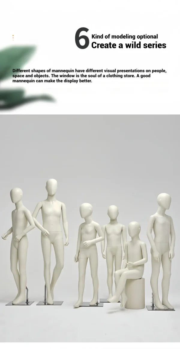 child mannequin full body visual merchandising clothes mannequin for sale in storefront window display Wholesale Bulk Factory - Richenmannequin A Mannequin Wholesale Factory