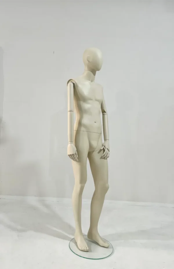 best adjustable beige dress mannequin with legs valet adjust form male dummy full body dress form torso stand for sale - Mannequin wholesale Richenmannequin (3)