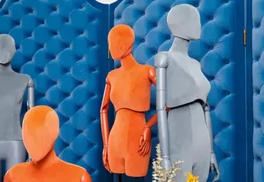 velvet fabric Female Torso Mannequin